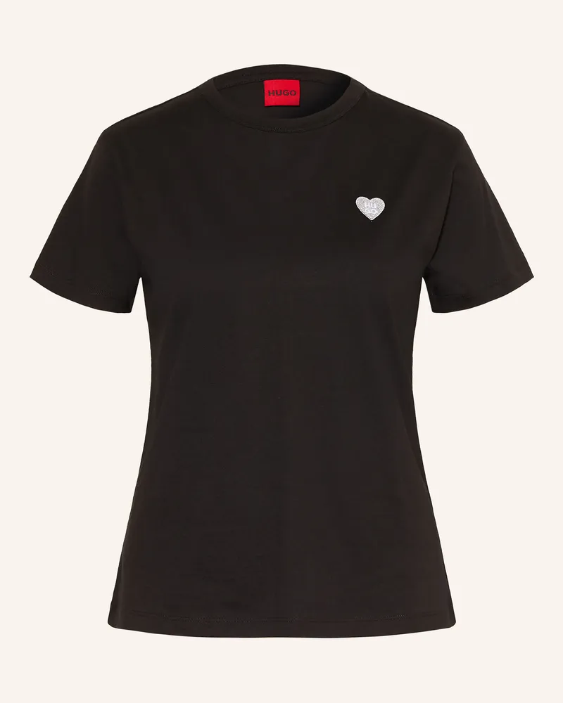HUGO BOSS T-Shirt Damacia schwarz Schwarz