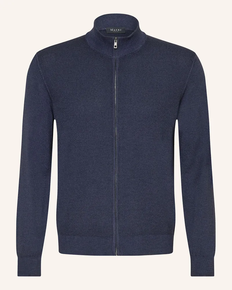 Maerz Strickjacke aus Merinowolle Dunkelblau