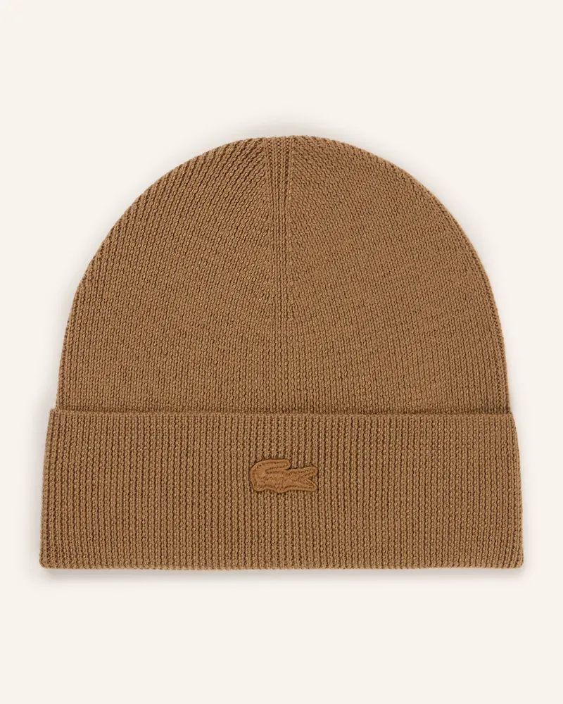 Lacoste Mütze beige Cognac