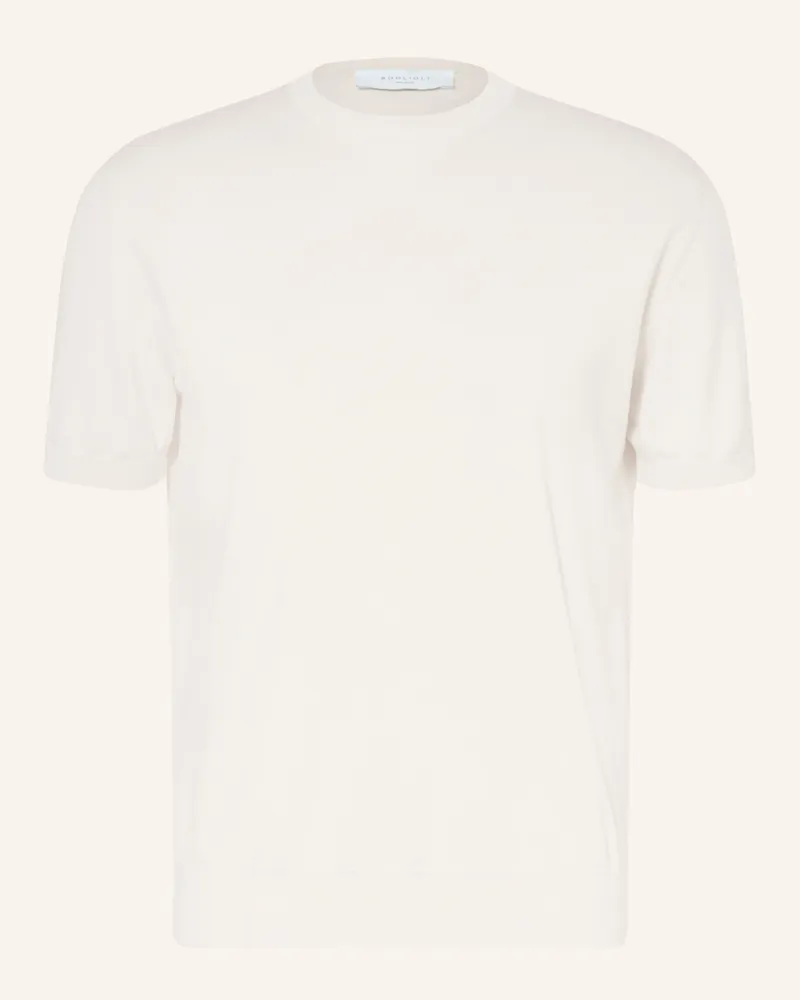 Boglioli Strickshirt weiss Ecru