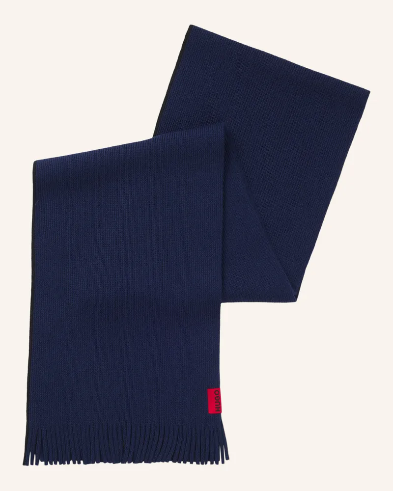 HUGO BOSS Strickschal ZASCHEL SET Dunkelblau