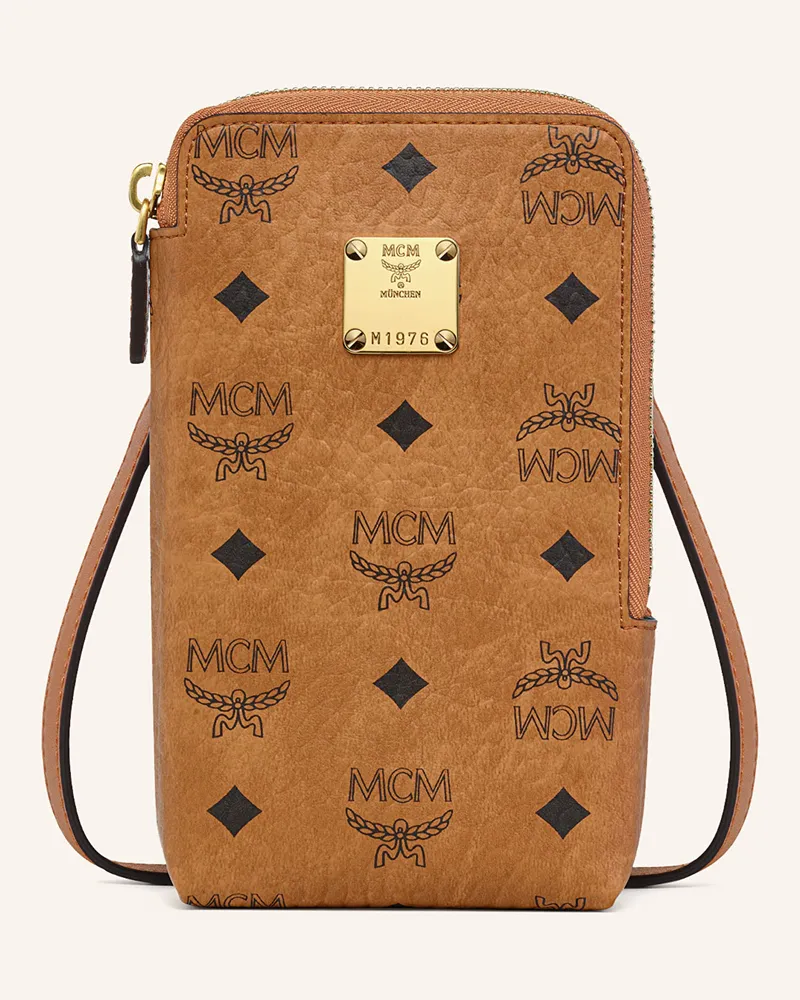 MCM Smartphone-Tasche Aren braun Cognac