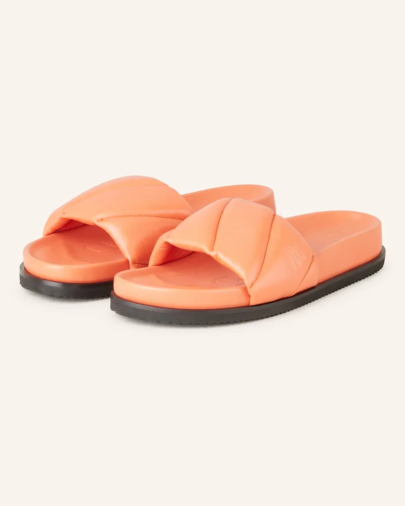 Closed Pantoletten Orange