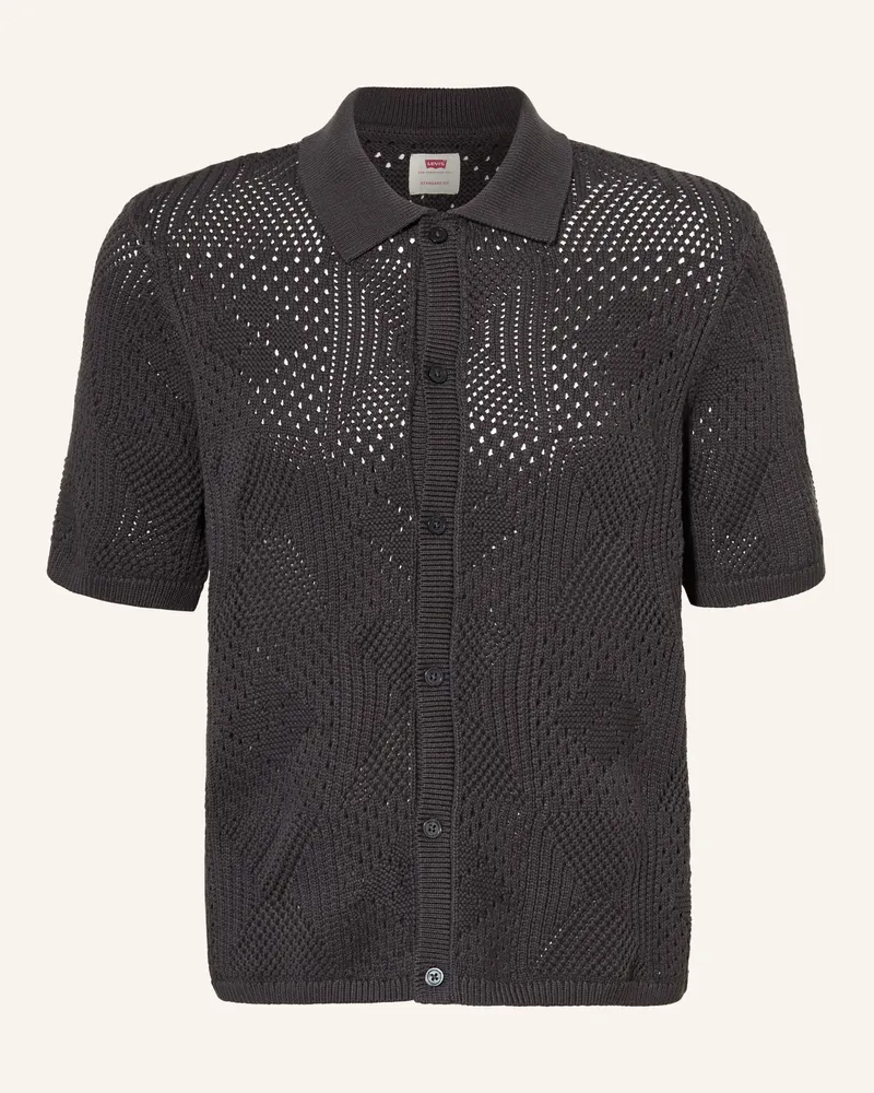 Levi's Levi Strickhemd Standard Fit Dunkelgrau