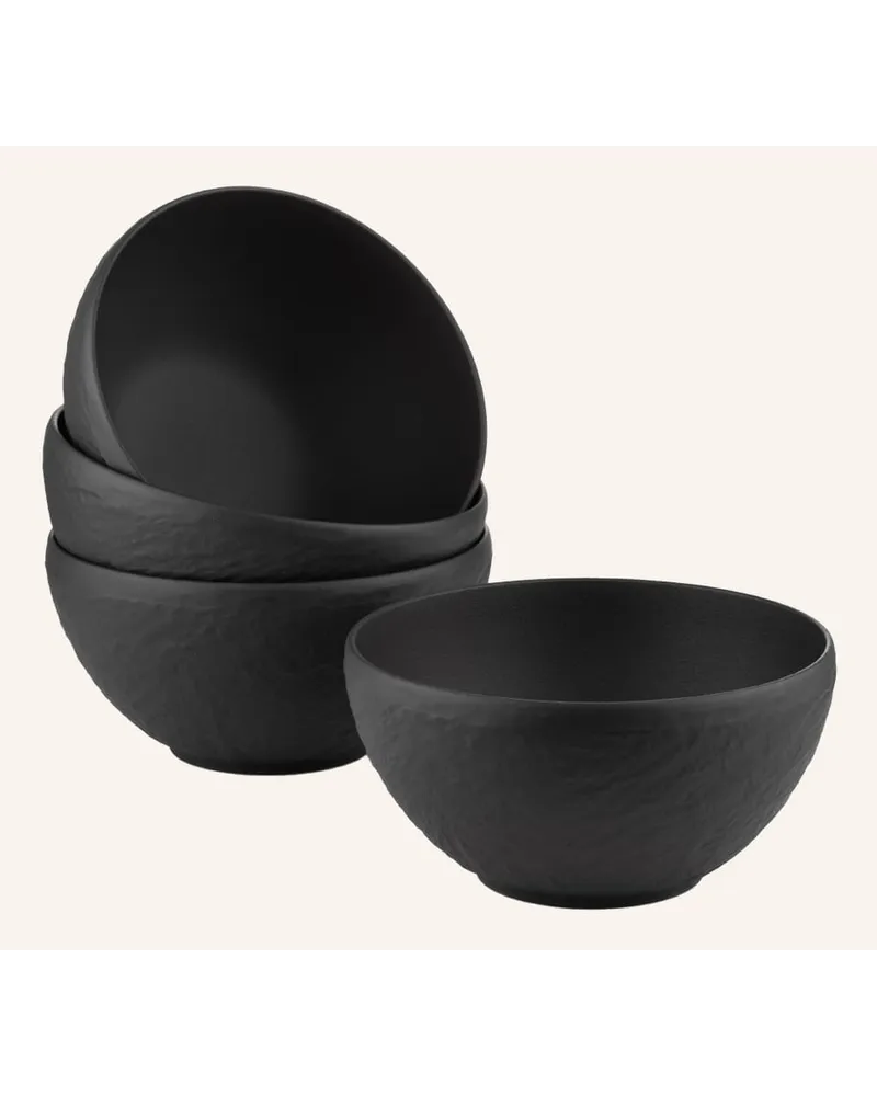 Villeroy & Boch 4er-Set Schalen MANUFACTURE ROCK Schwarz