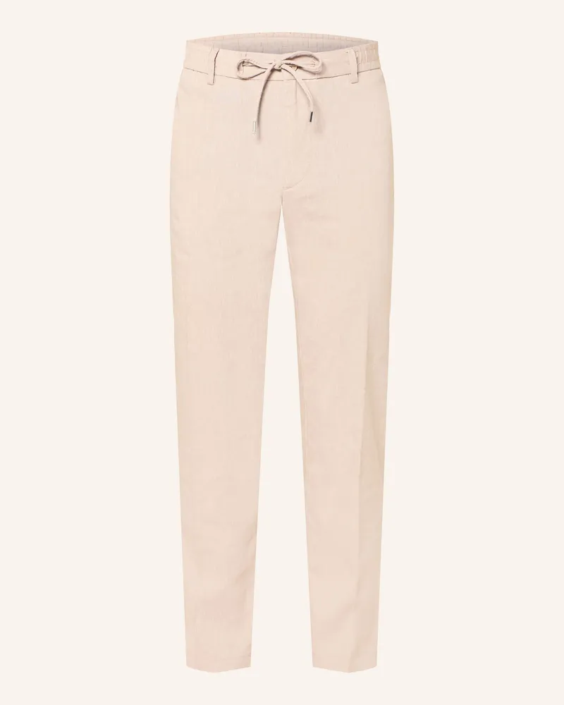HUGO BOSS Hose Kane Extra Slim Fit Mit Leinen beige Beige