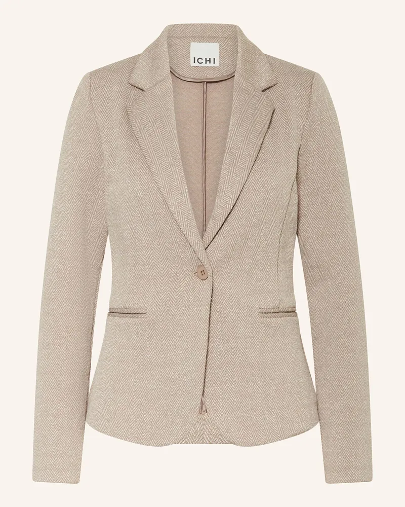 ICHI Jacquard-Blazer Ihkate beige Braun