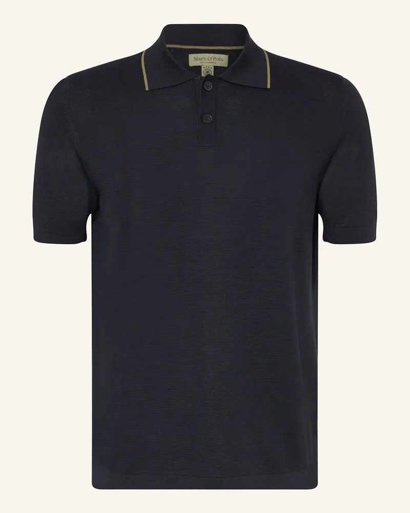 Marc O'Polo Strick-Poloshirt Dunkelblau