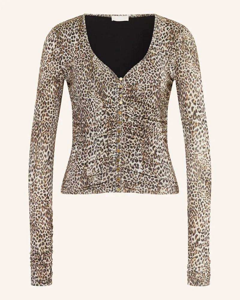Liu Jo Blusenshirt mit Glitzergarn Beige