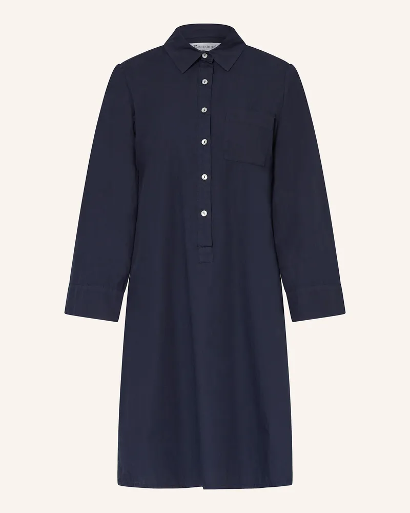 Backstage Hemdblusenkleid Melinda Mit 3/4-Arm blau Dunkelblau