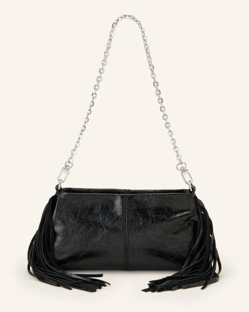 Maje Handtasche Mit Fransen schwarz Schwarz