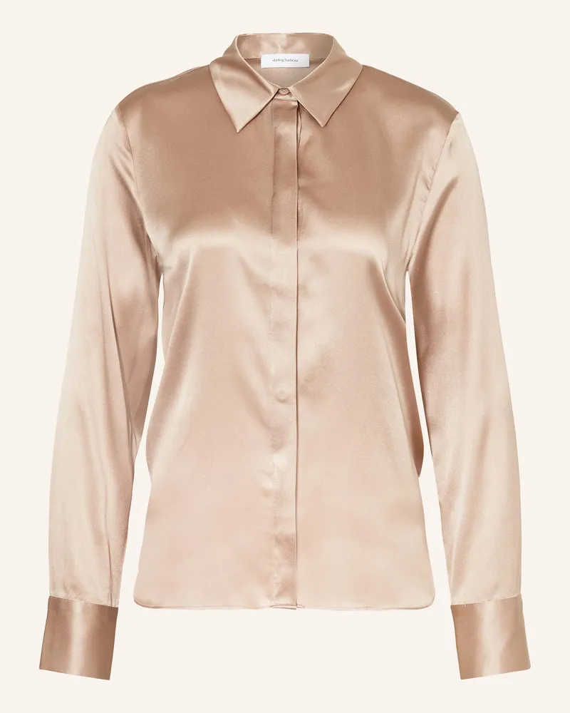 Darling Harbour Hemdbluse aus Seide Camel