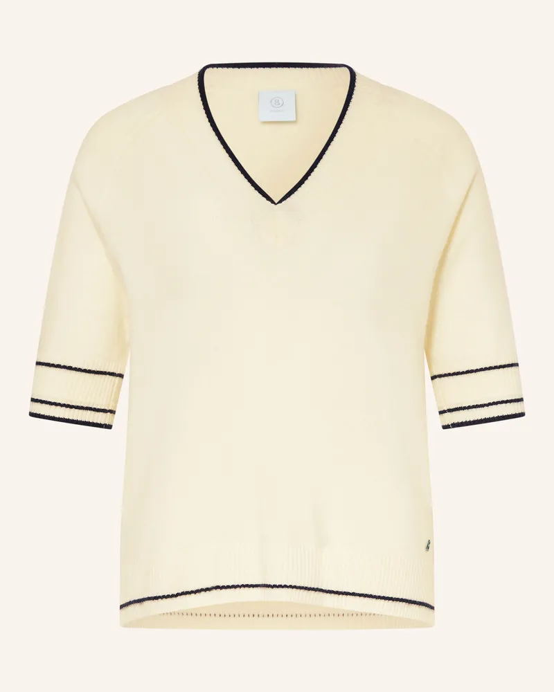 Bogner T-Shirt Chiri Mit Cashmere beige Weiss