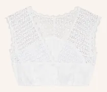 Dirndlbluse Mit Spitze weiss