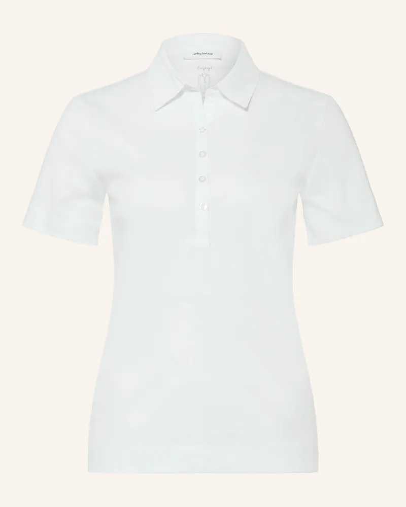 Darling Harbour Jersey-Poloshirt weiss White