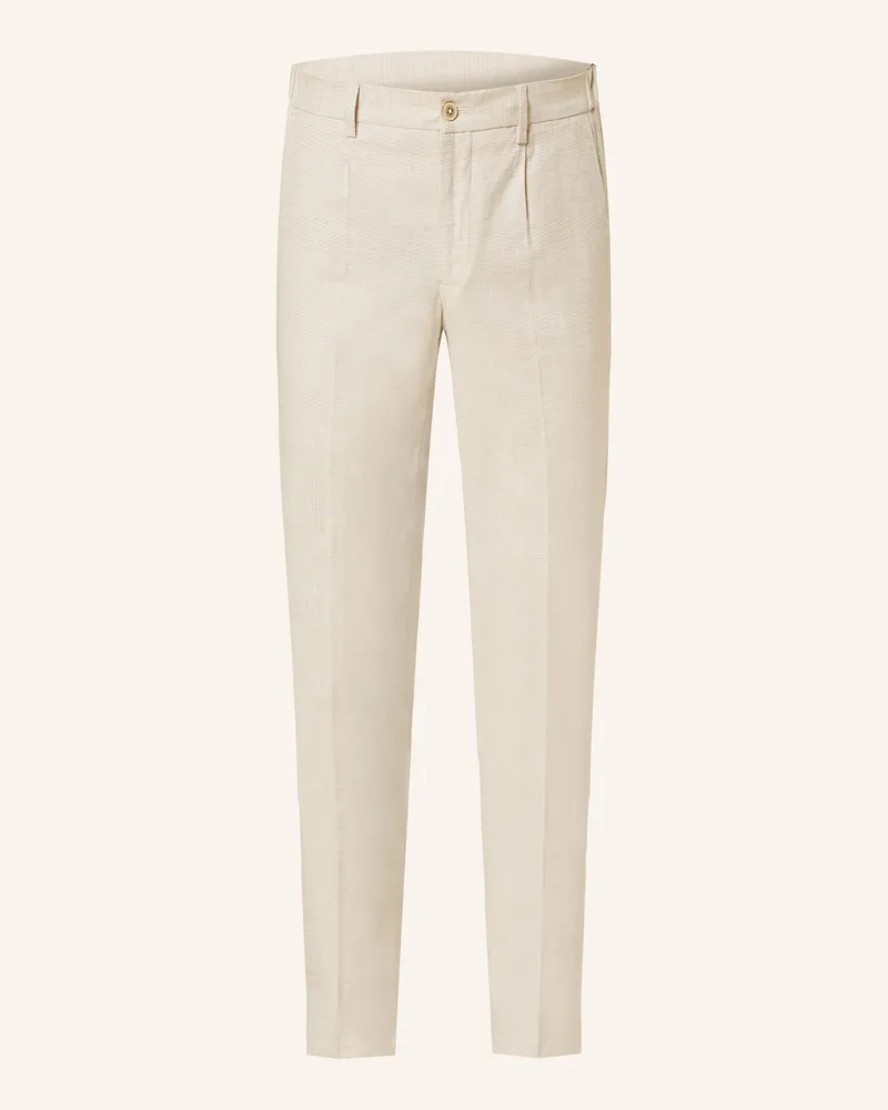 paul Anzughose Slim Fit beige Creme