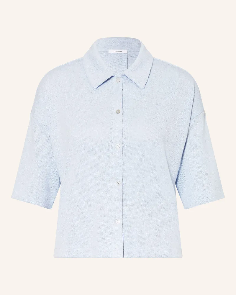 OPUS Strickbluse Sitrica blau Hellblau