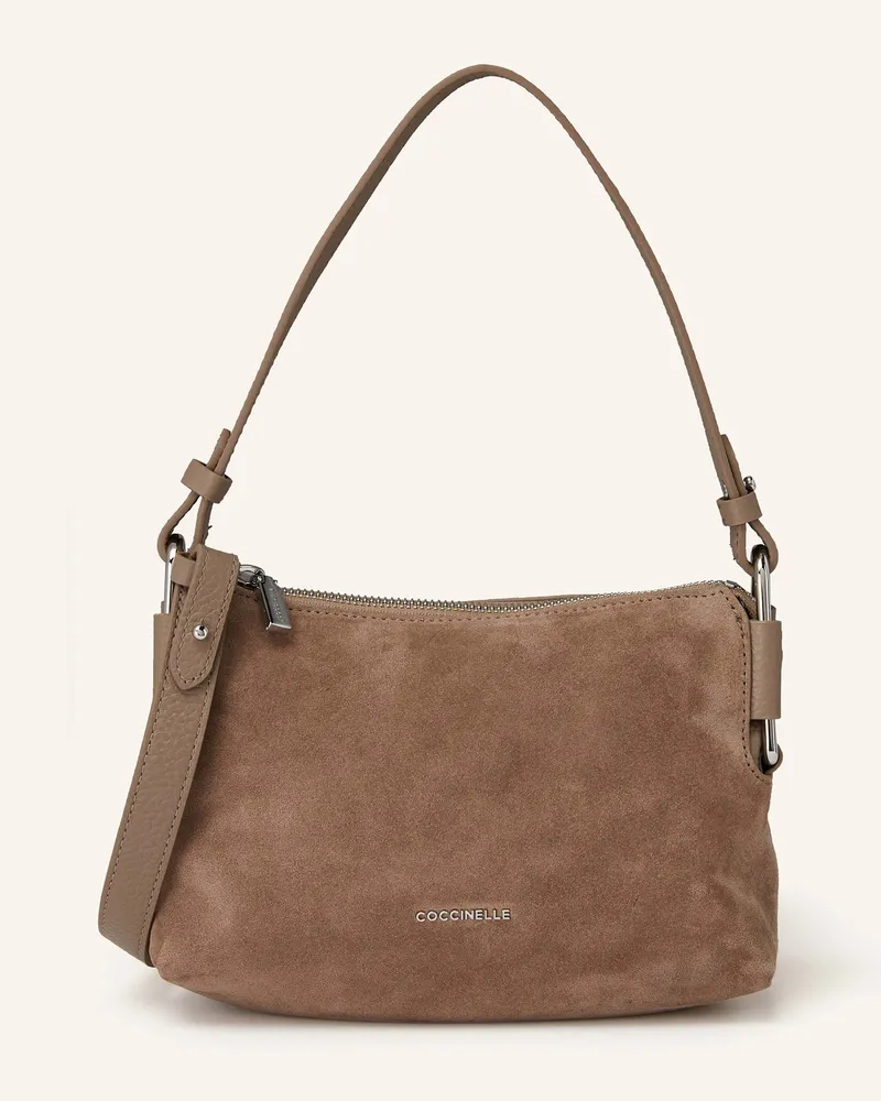 Coccinelle Schultertasche Hellbraun