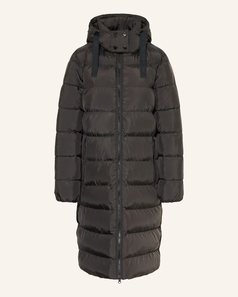 Fuchs Schmitt Steppmantel mit abnehmbarer Kapuze Schwarz