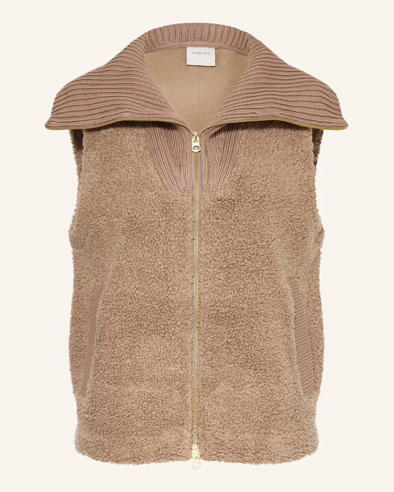 Varley Teddyfell-Weste ASPEN Camel
