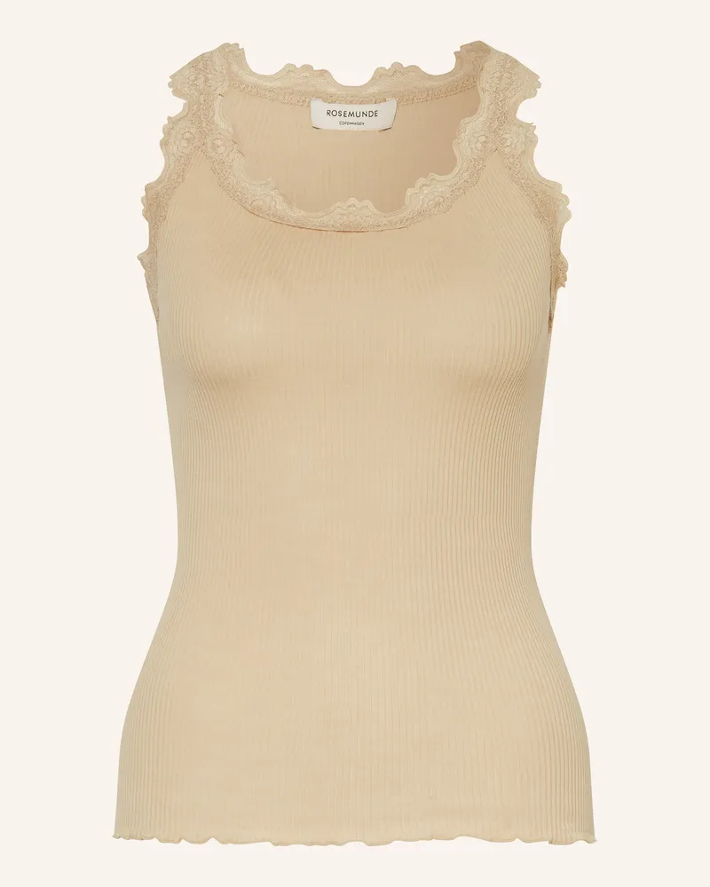 Rosemunde Seidentop Babette Mit Spitze beige Beige