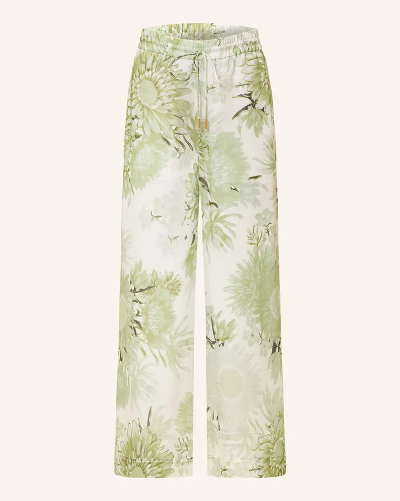 Aje. Hose ADINA mit Leinen Grün