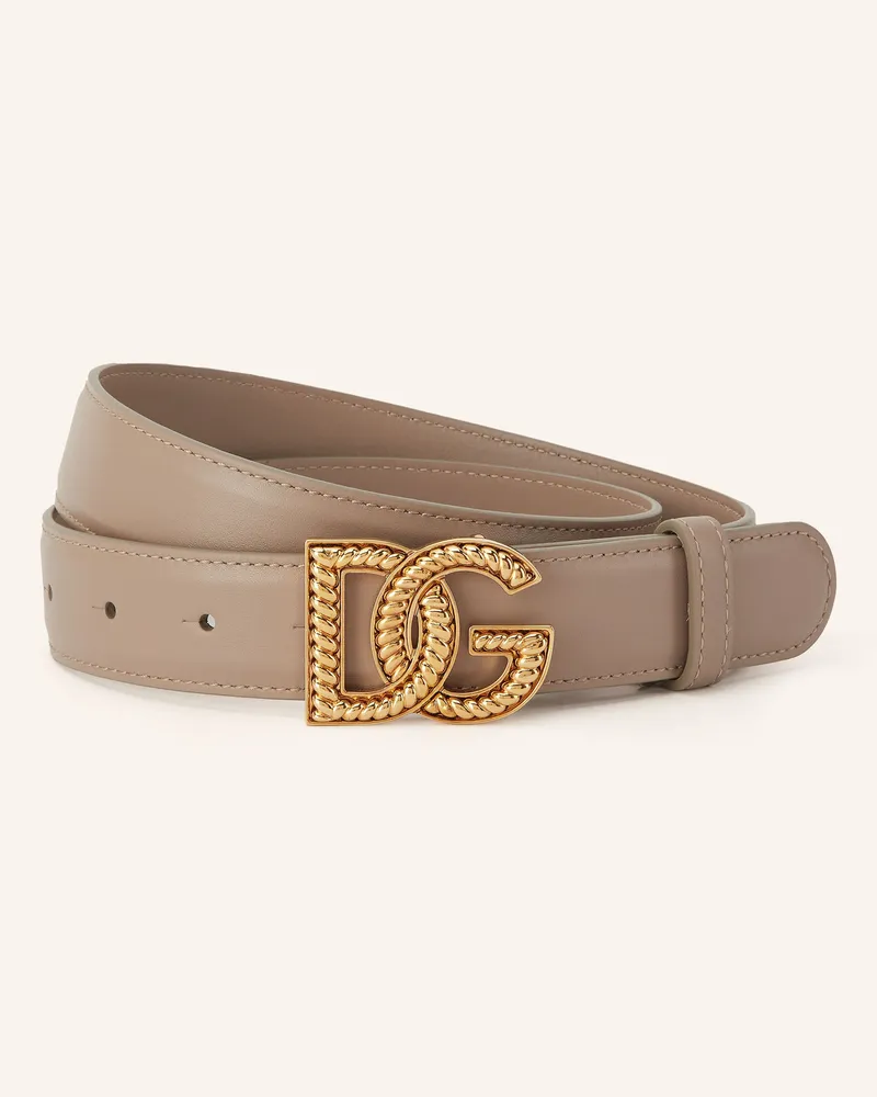 Dolce & Gabbana Ledergürtel Hellbraun
