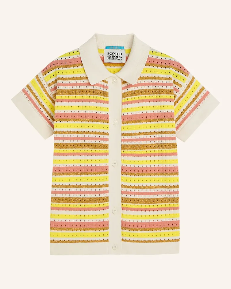 Scotch&Soda Strickjacke Mit Glitzergarn gelb Gelb