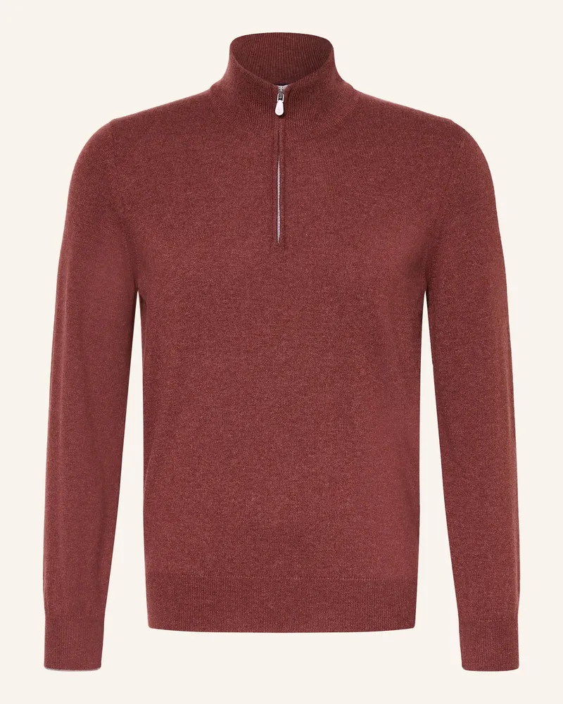 Brunello Cucinelli Cashmere-Troyer rot Dunkelrot
