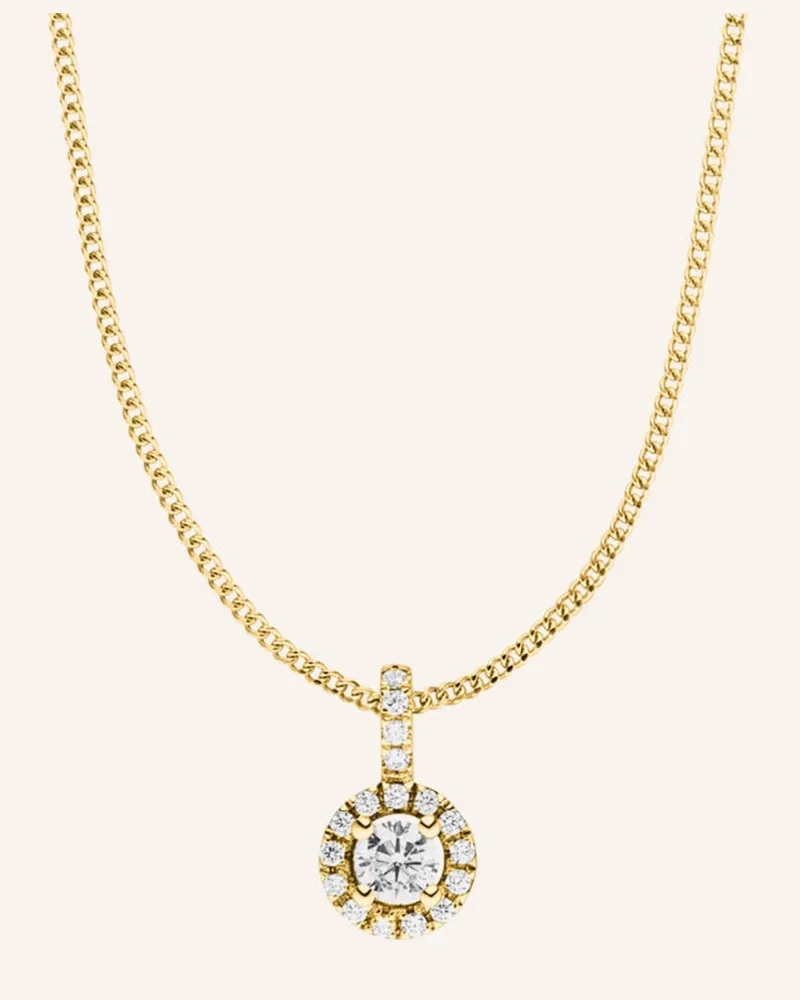 VEYNOU Halskette CAMILLA aus 14 Karat Gelbgold und 0,43ct. Diamant Gold