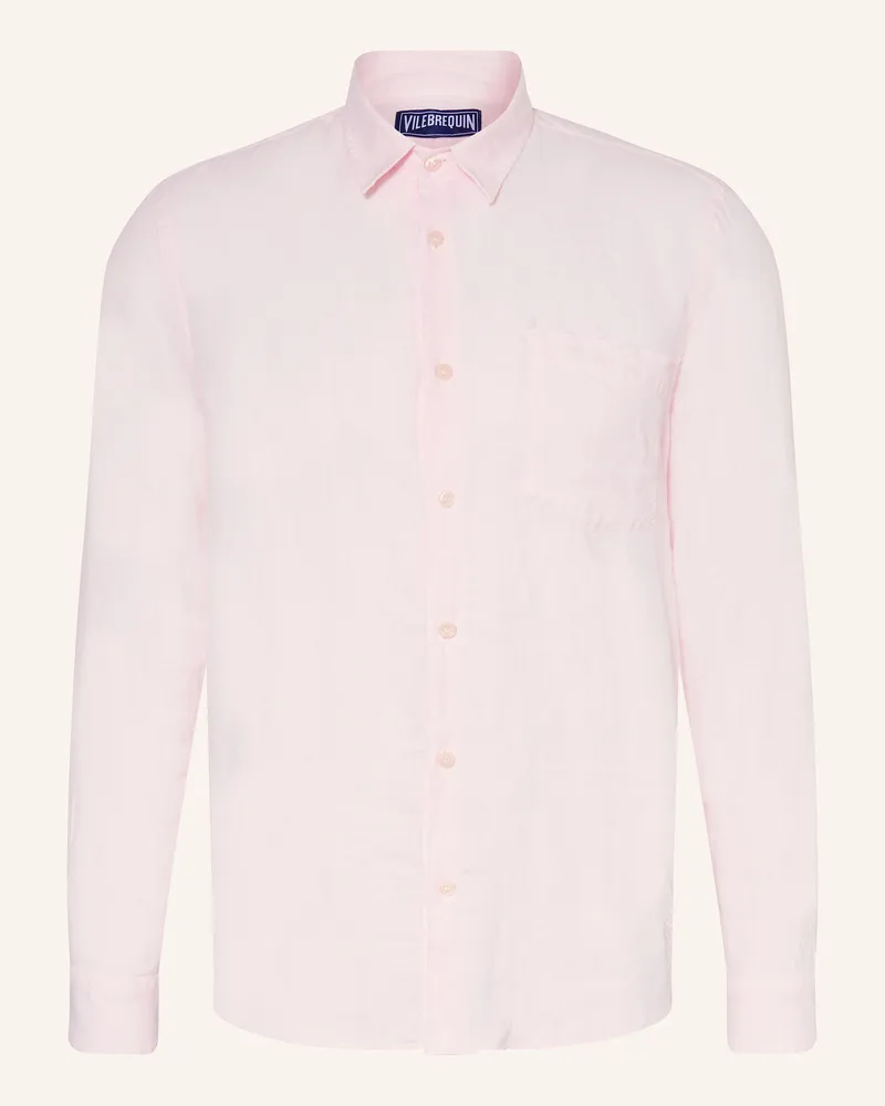 Vilebrequin Leinenhemd Regulrar Fit rosa Hellrosa