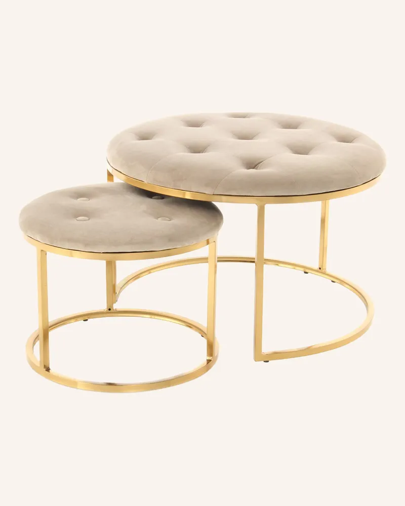 Kayoom Retro Hocker BECKY 2erSet Braun
