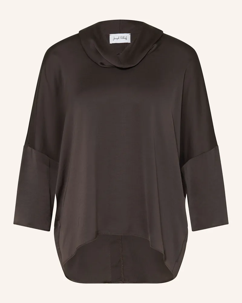 Joseph Ribkoff Blusenshirt aus Satin mit 3/4-Arm Dunkelbraun