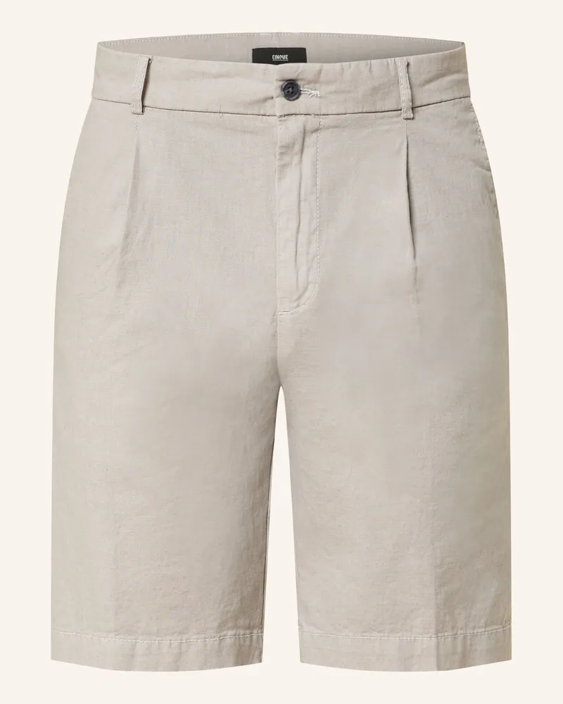 cinque Chinoshorts CISALTO Regular Fit mit Leinen Grau