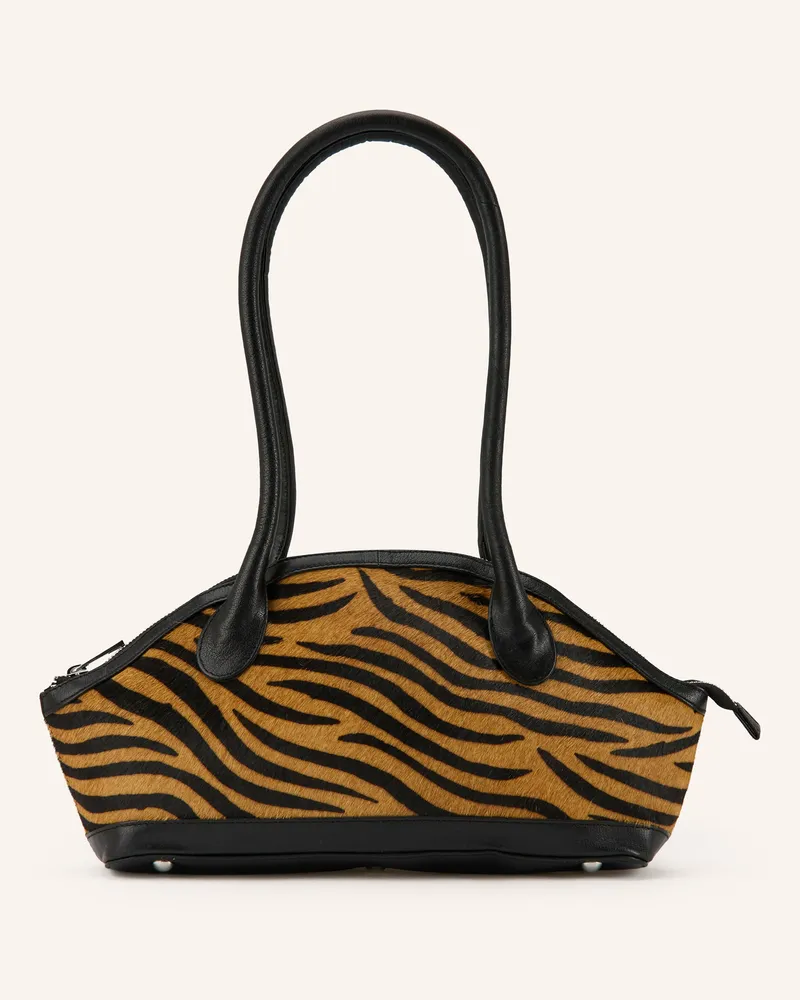 NÚNOO Schultertasche AYO STRIPES DELUXE Braun