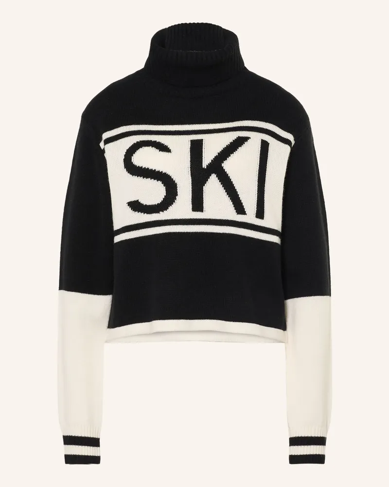 Mrs & HUGS Rollkragenpullover Mit Cashmere schwarz Schwarz