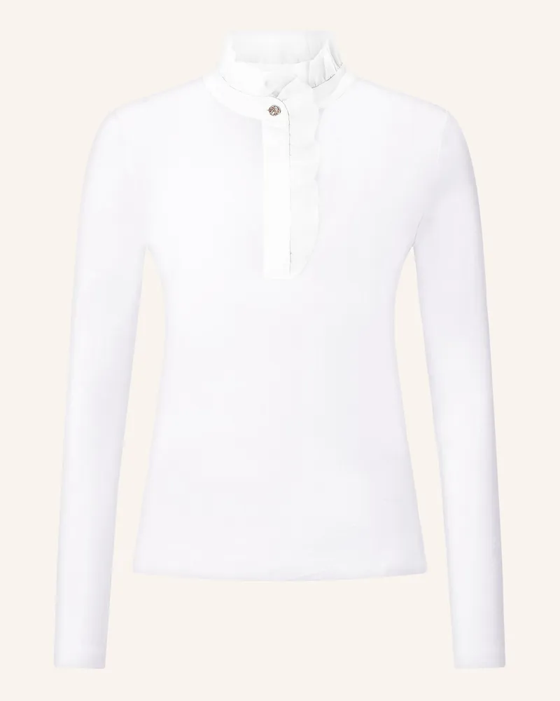 Rich&Royal Longsleeve mit Rüschen Weiss