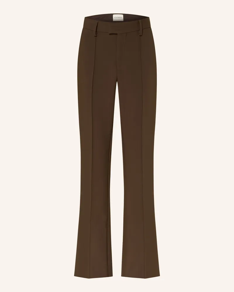Closed Bootcut-Hose Denair braun 777