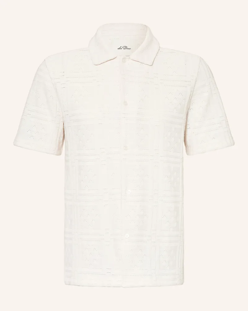 LES DEUX Strickhemd Hector Loose Fit beige Ecru