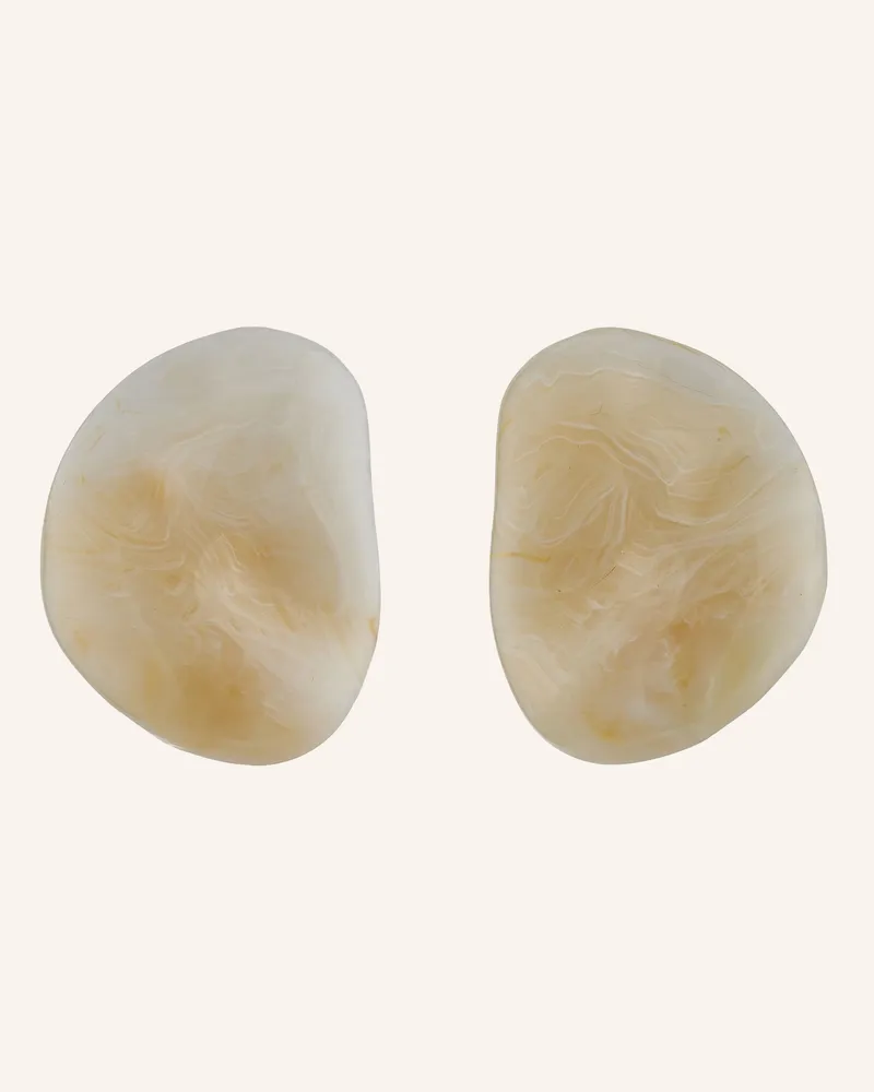 Vanessa Baroni Ohrstecker beige Creme