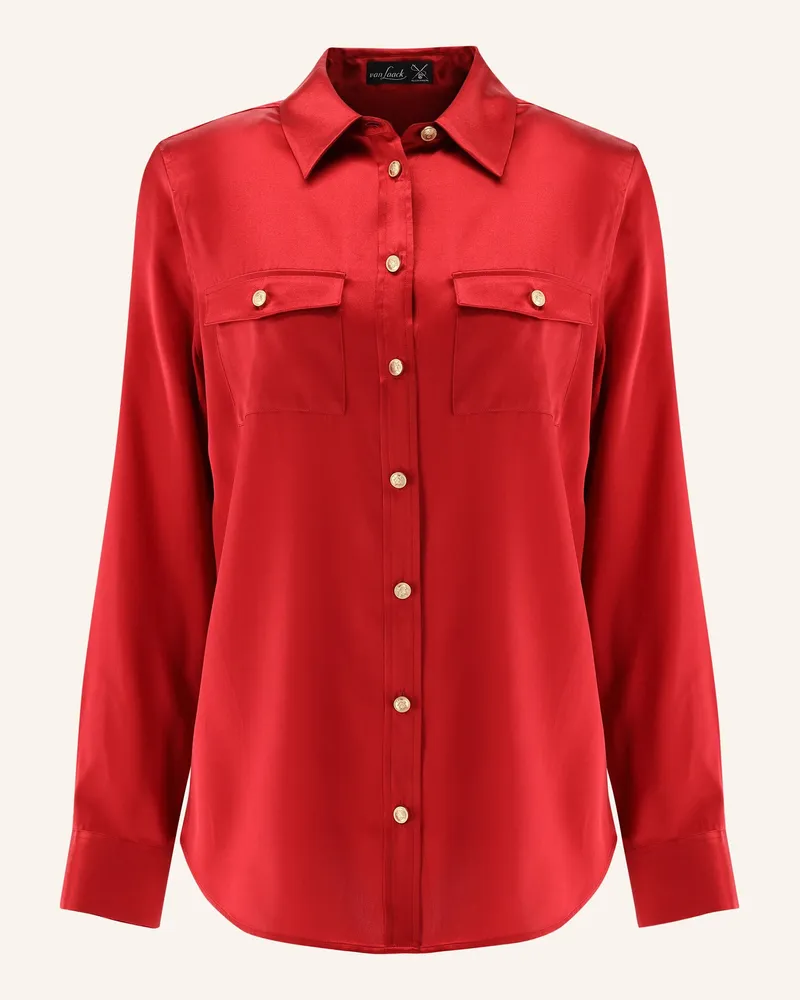 van Laack Bluse Modern Fit Rot