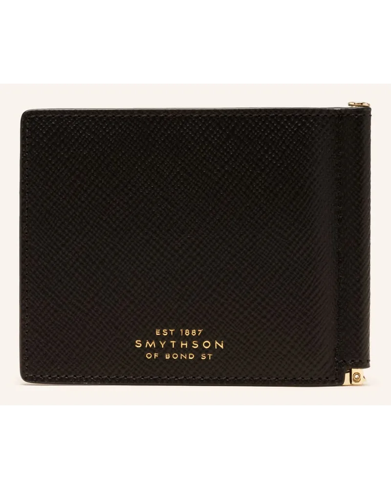 Smythson Kartenetui mit Geldklammer Schwarz