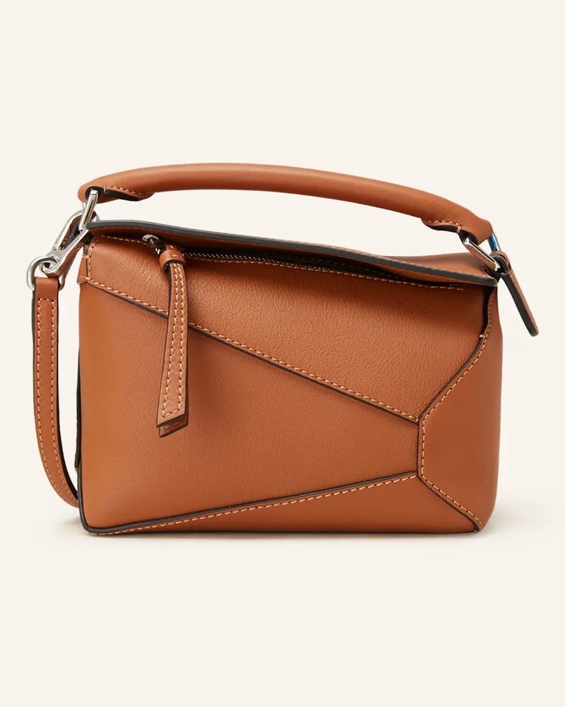 Loewe Handtasche Puzzle Edge Mini braun Cognac
