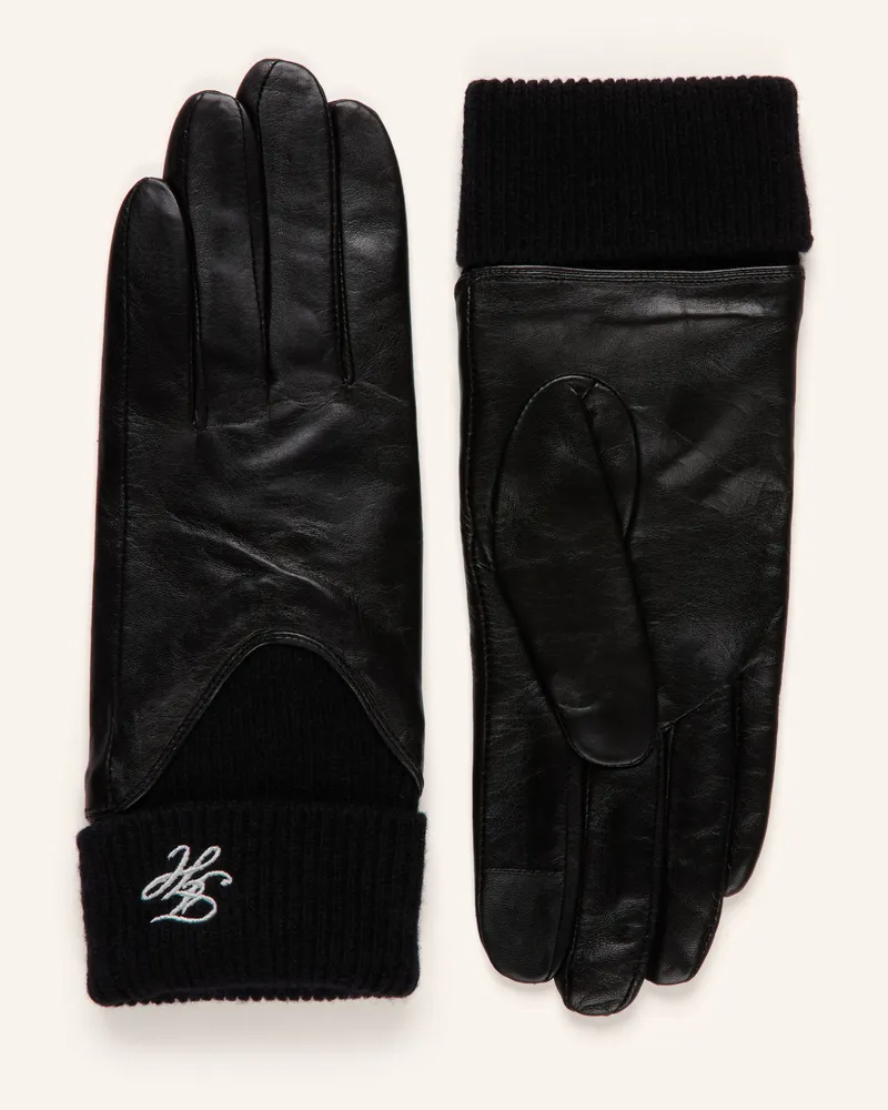 Tommy Hilfiger Lederhandschuhe schwarz Schwarz