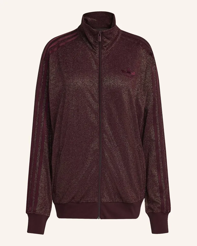 adidas Sweatjacke FIREBIRD mit Glitzergarn Rot
