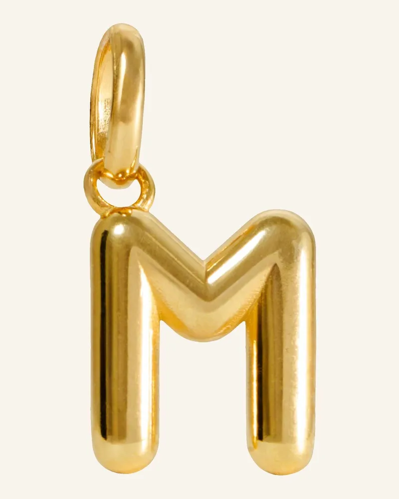 POMPIDOU Anhänger Puffy Letter M By Glambou gold Gold
