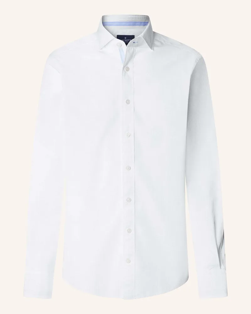 Hackett Freizeithemd TEXTURE ENG STRIPE Weiss