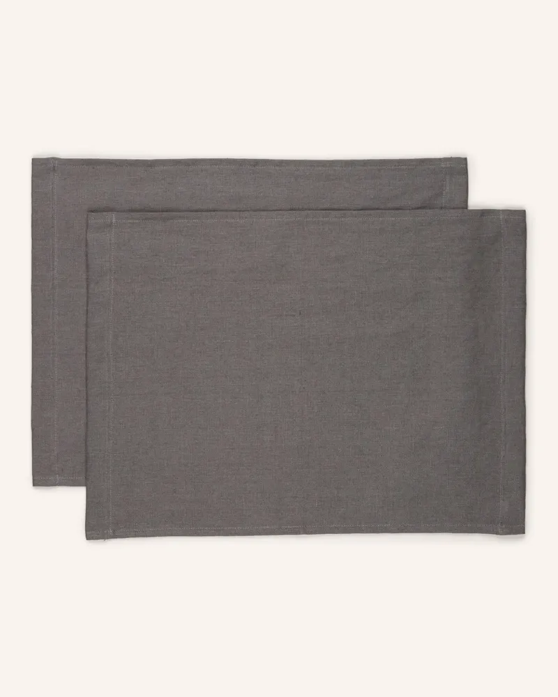 Pichler 2er-Tischset PURE aus Leinen Grau