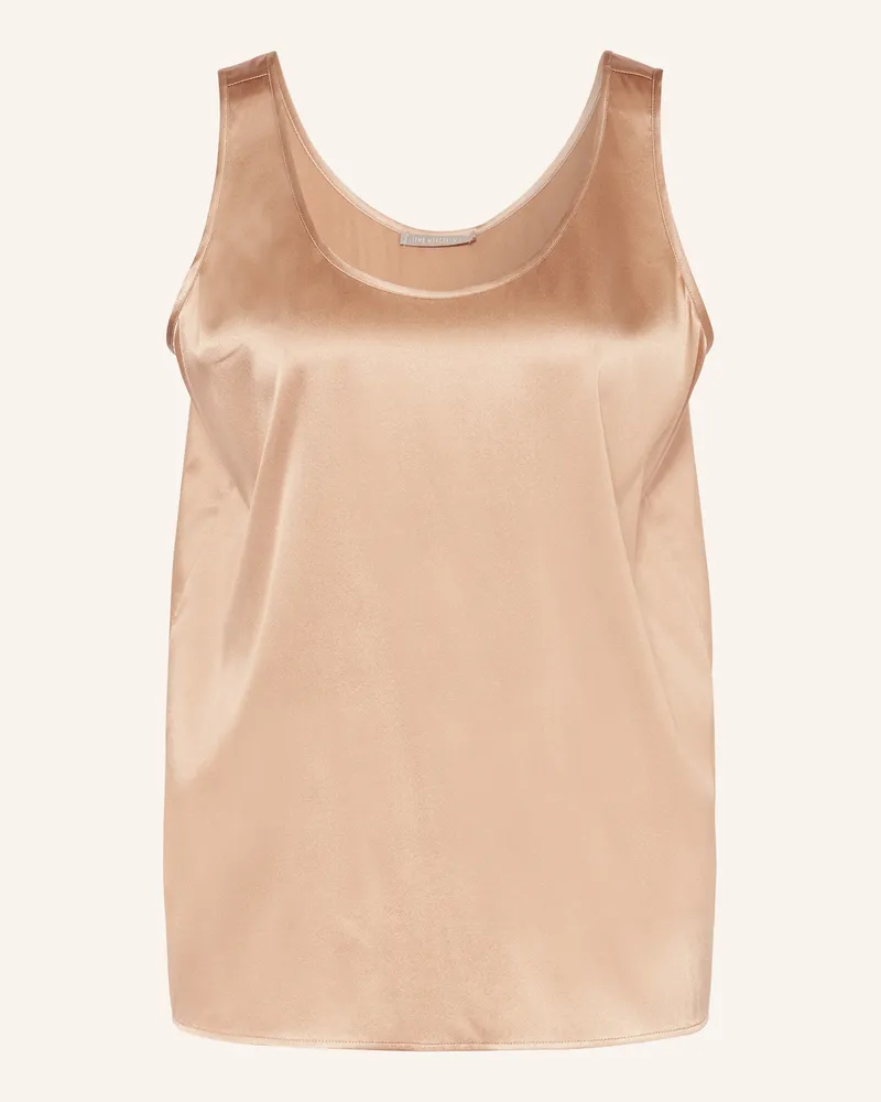 (THE MERCER) N.Y. Satintop aus Seide Beige