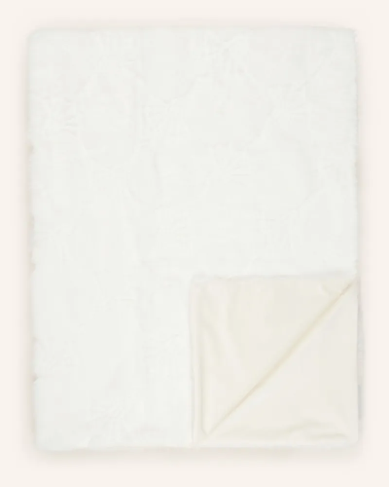 JOOP! Plaid J!Cozy Aus Kunstfell weiss Ecru